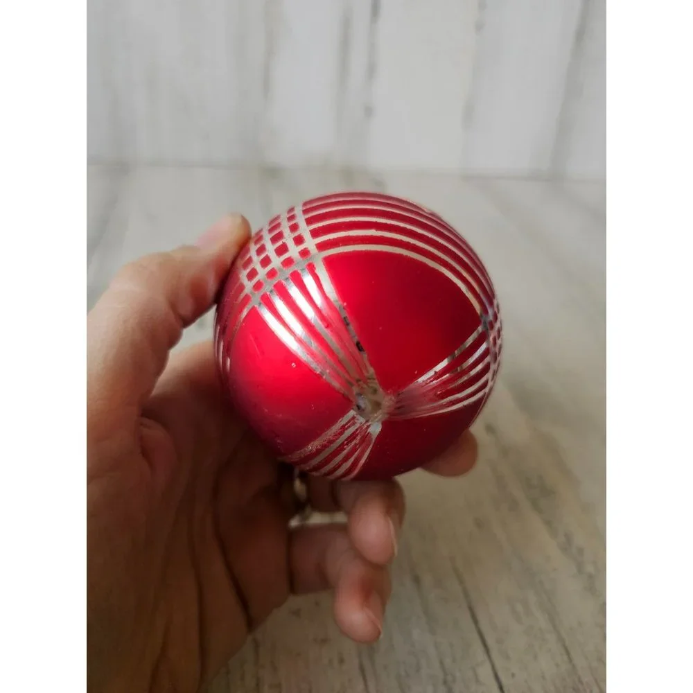 Vintage shiny brite radko red poinsettia teardrop Mercury glass ornament Maximus